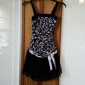 Animal print cinched dress